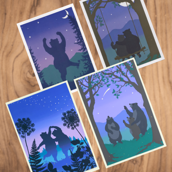 Assorted Bears Note Cards, Pack of 8