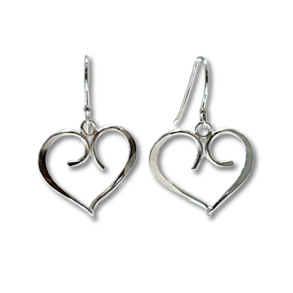 Forged Heart Earrings