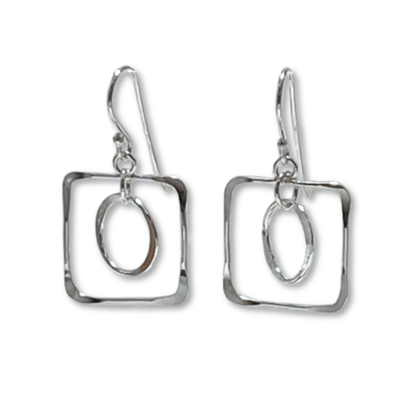 Circle/Square Earrings